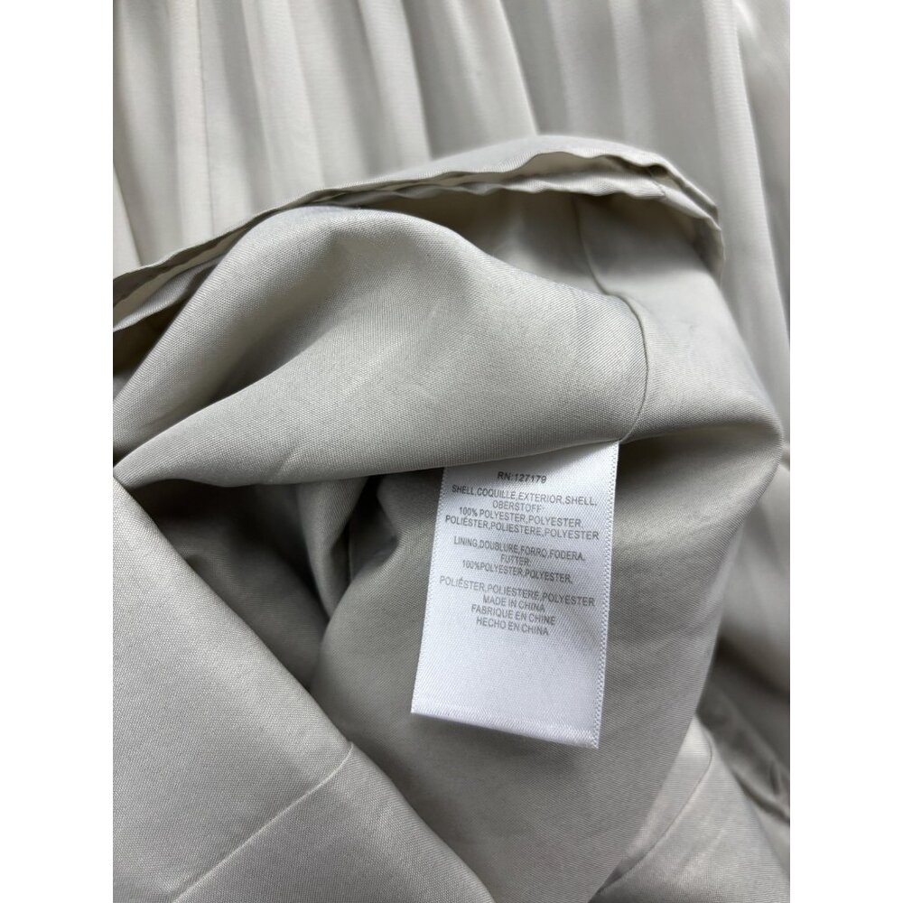 Jenny Yoo Dress Womens 0 Light Gray Chiffon One Shoulder Bow Maxi Gown Formal - Picture 7 of 8